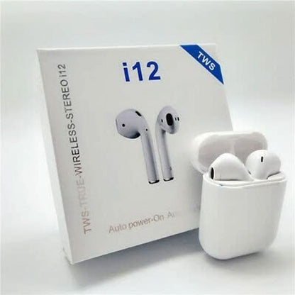 i12 Airpods TWS Bluetooth Earphone Headset Airpods Pro Full Set with Box True Wireless Bluetooth Headset 5.0 Touch Control Earbuds for Android and iOS Mobile Phones