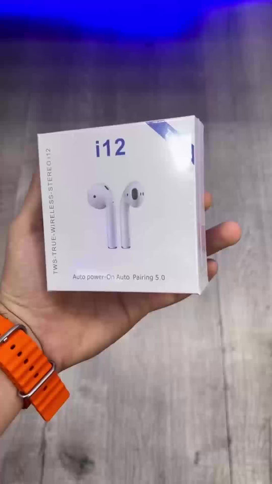 i12 Airpods TWS Bluetooth Earphone Headset Airpods Pro Full Set with Box True Wireless Bluetooth Headset 5.0 Touch Control Earbuds for Android and iOS Mobile Phones