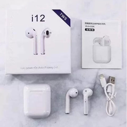 i12 Airpods TWS Bluetooth Earphone Headset Airpods Pro Full Set with Box True Wireless Bluetooth Headset 5.0 Touch Control Earbuds for Android and iOS Mobile Phones