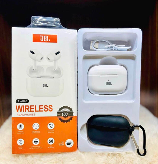 JBL Air R03 TWS Premium Quality AirPods True Wireless Earbuds Airpods Pro With Pouch