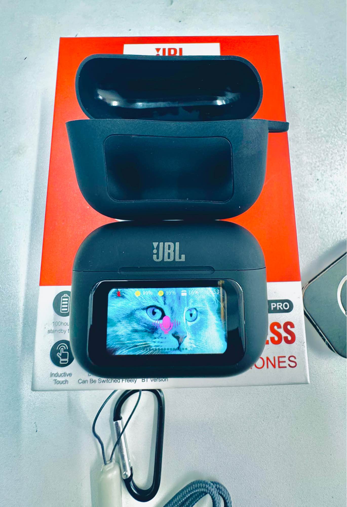 2024 Newest Design JBL A9 Pro Color LED Touch Screen Noise Cancelling BT Long Battery Life ENC Earbuds with Waterproof Wireless AirPods