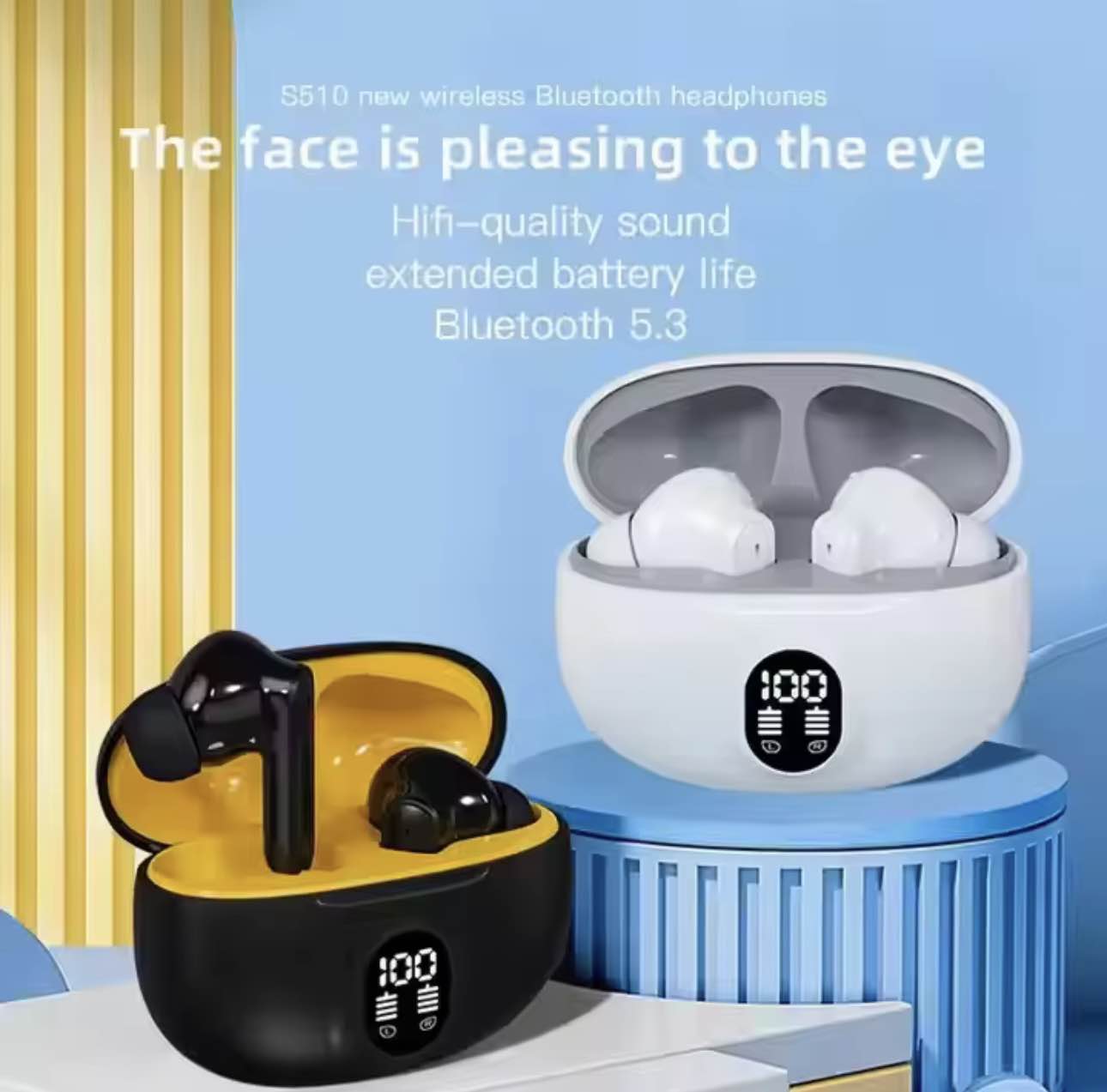2025 Hot Selling S510 TWS In-Ear Earbuds Wireless 5.3 Gaming Headset with Stereo Sound JL Chipset for Music AirPod Pro