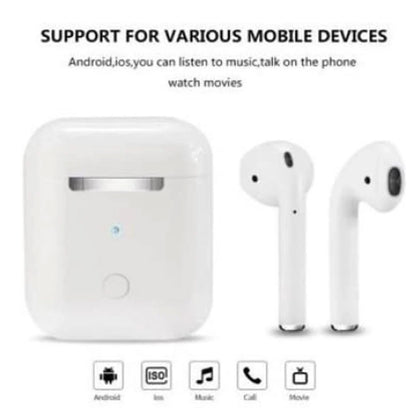 i12 Airpods TWS Bluetooth Earphone Headset Airpods Pro Full Set with Box True Wireless Bluetooth Headset 5.0 Touch Control Earbuds for Android and iOS Mobile Phones