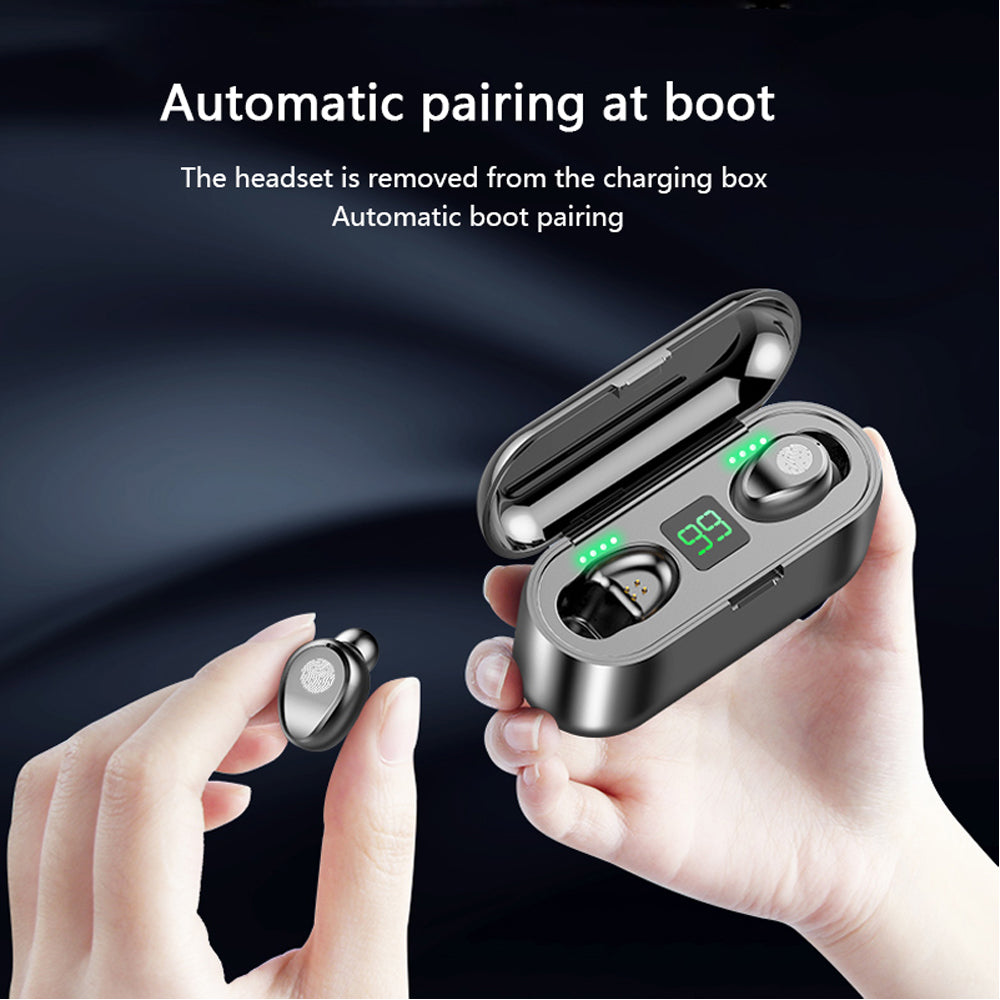 Wiresto TWS F9 Wireless Earbuds Bluetooth V5.0 Cross-Border Headset Earphones Headphones For Xiaomi Samsung Huawei Oppo