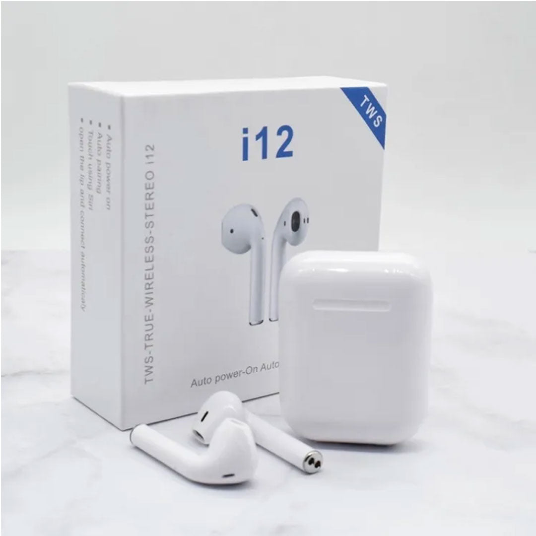 i12 Airpods TWS Bluetooth Earphone Headset Airpods Pro Full Set with Box True Wireless Bluetooth Headset 5.0 Touch Control Earbuds for Android and iOS Mobile Phones
