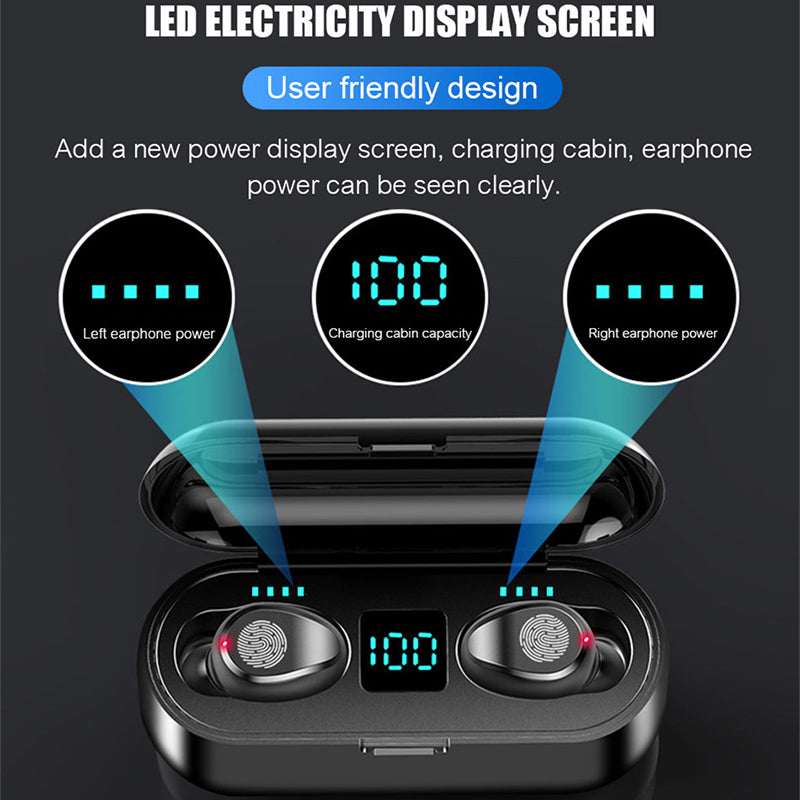 Wiresto TWS F9 Wireless Earbuds Bluetooth V5.0 Cross-Border Headset Earphones Headphones For Xiaomi Samsung Huawei Oppo