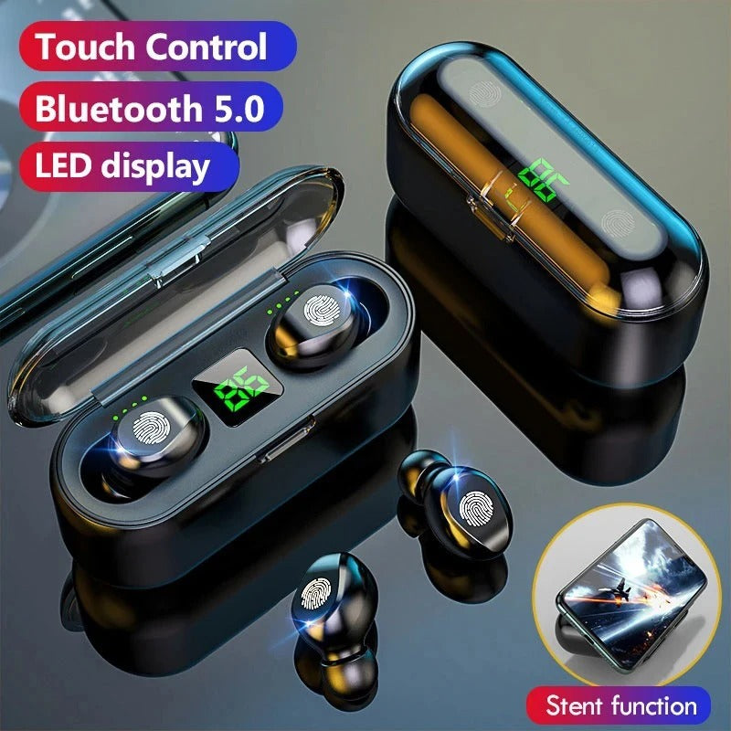 Wiresto TWS F9 Wireless Earbuds Bluetooth V5.0 Cross-Border Headset Earphones Headphones For Xiaomi Samsung Huawei Oppo